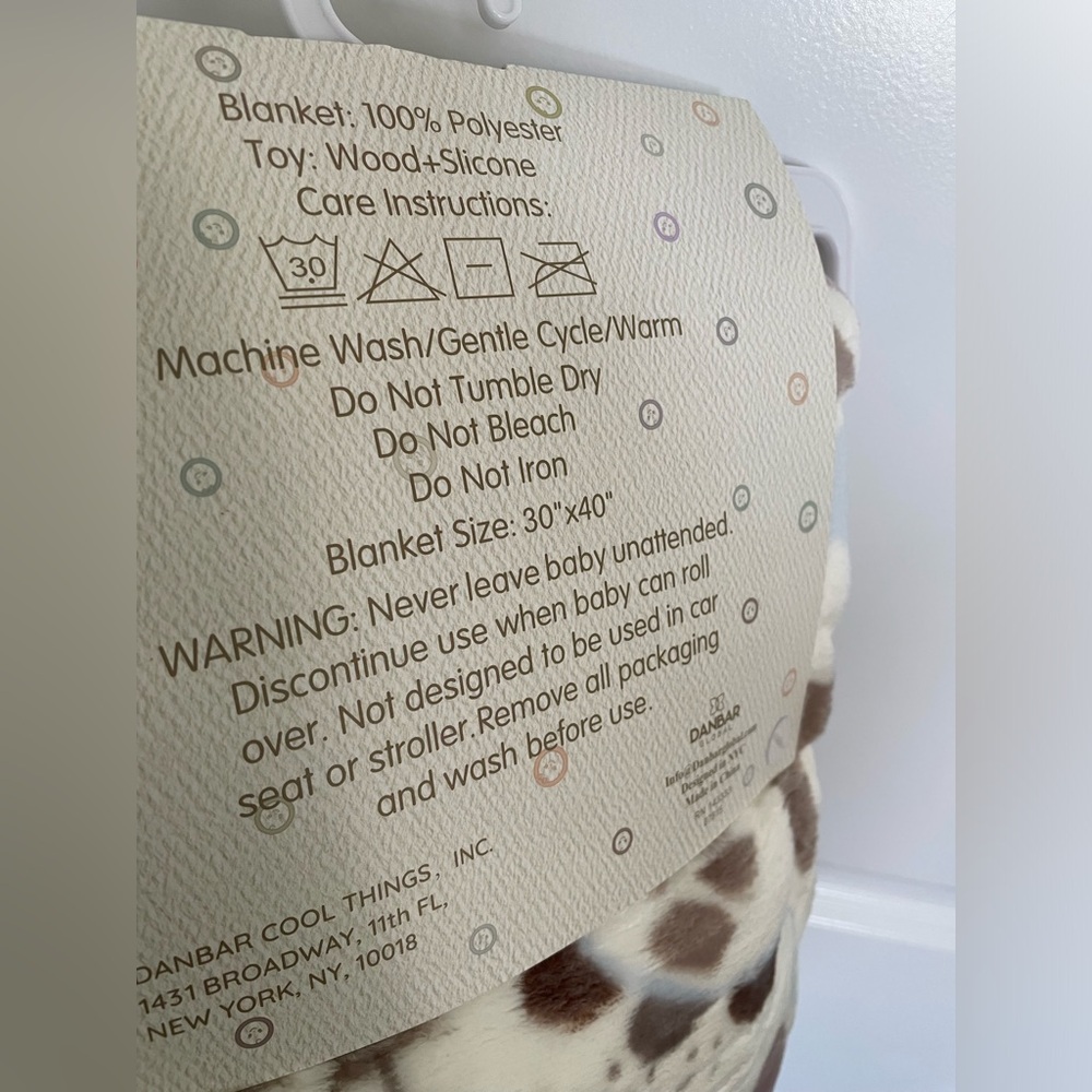 NEW Baby Blanket with Teether Soft 2-piece Set 30x40 Baby Gift Boy Girl - Picture 5 of 6